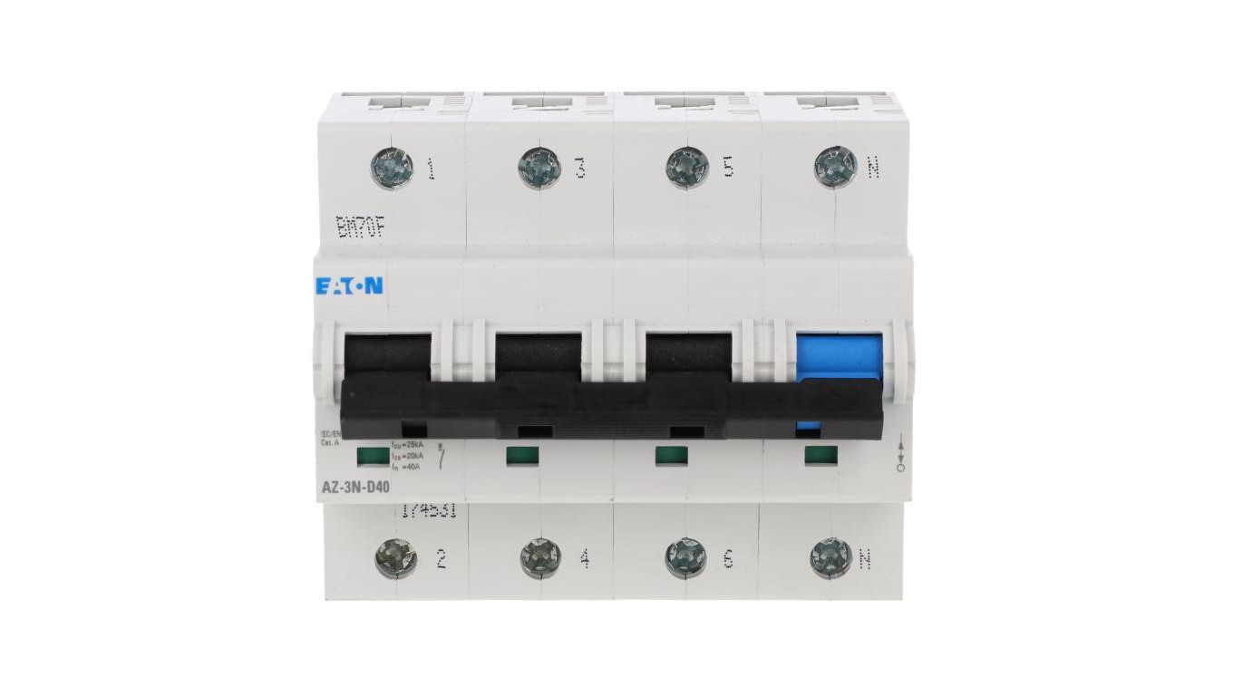 Wyłącznik nadprądowy 3P+N D 40A 25kA AC AZ-3N-D40 174531