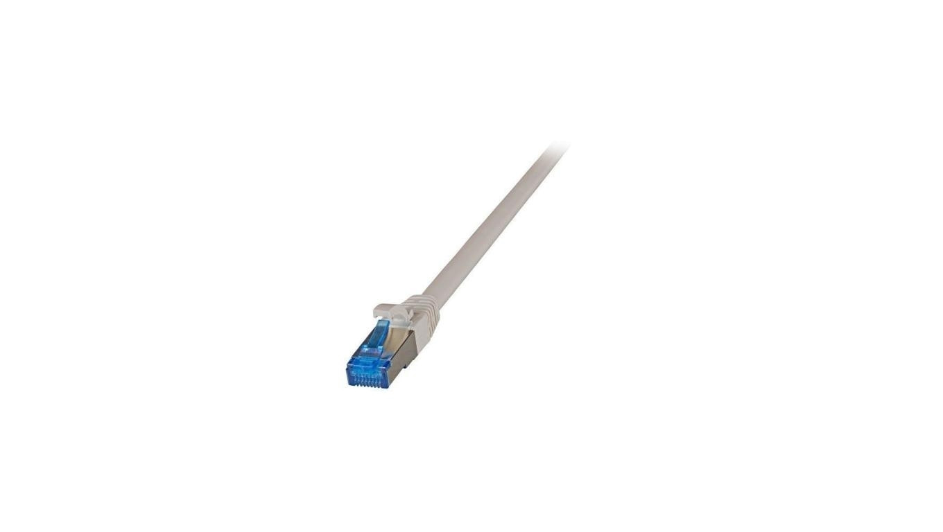 Patchcord SFTP 5m Cat6a LSZH Superflex szary na kablu Cat7