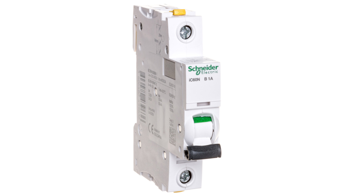 Wyłącznik nadprądowy 1P B 1A 6kA AC iC60N-B1 A9F03101