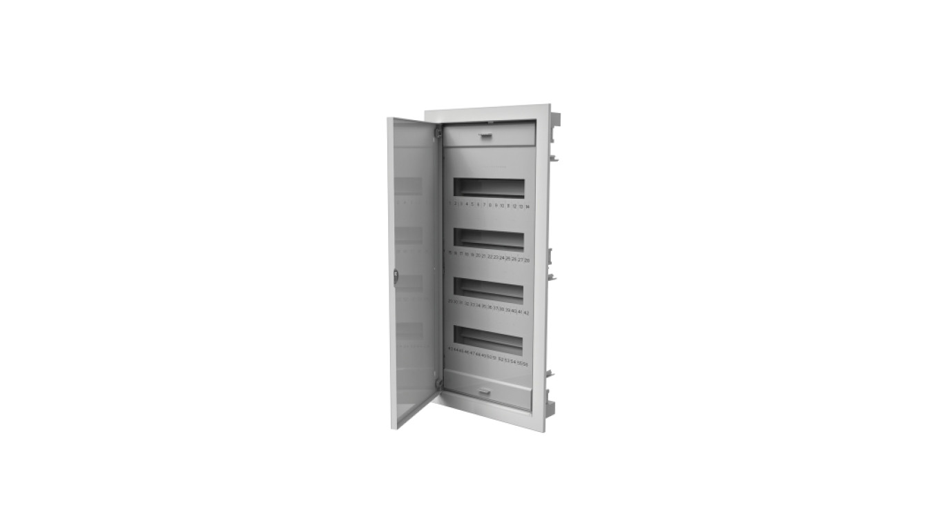 Rozdzielnica modułowa 4x12 podtynkowa RO-4 z metalowymi drzwiami IP40 (z N+PE) C.1548