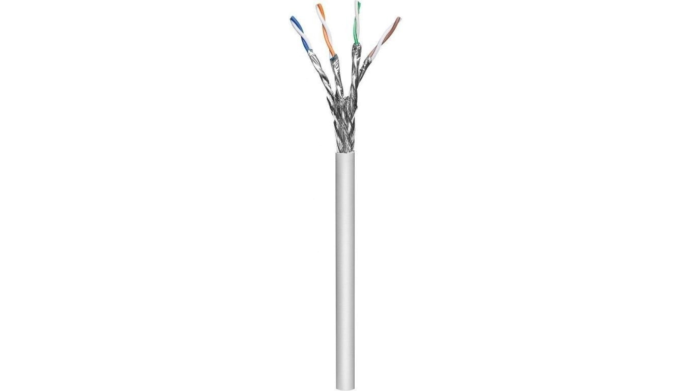 Kabel Skrętka Kat 6A S/FTP linka PIMF szara 100 procent miedzi ITP-C6A-FLS305 /305m/