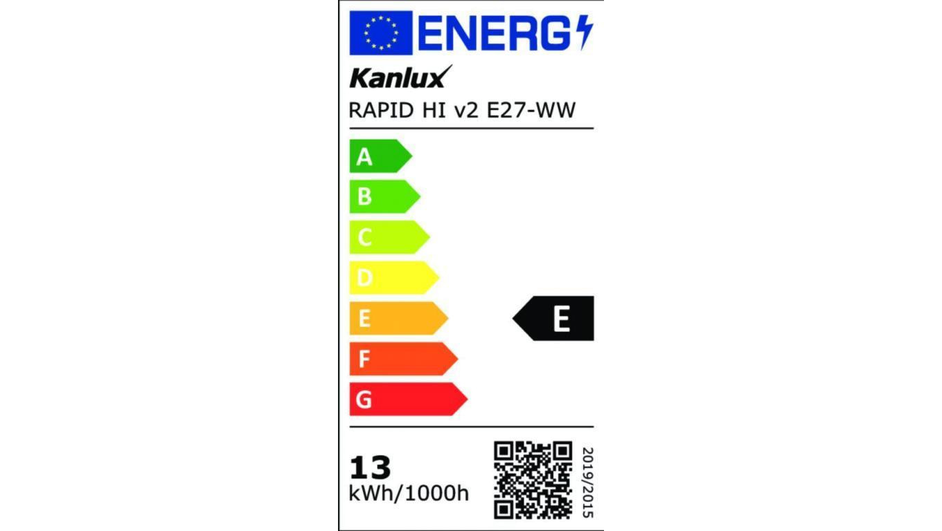 Żarówka LED E27 RAPID HI v2 E27-WW 1520lm 3000K barwa ciepła 22955