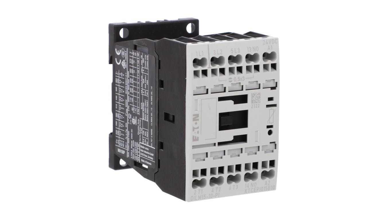 Stycznik mocy DILM15-10(24VDC)-PI 3P 380 V 400 V 7.5 kW 1Z 24 V DC Push-In 199253