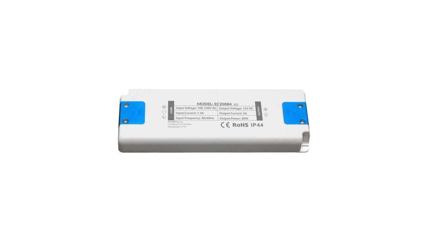 Zasilacz meblowy do taśm LED IP44 12V 60W