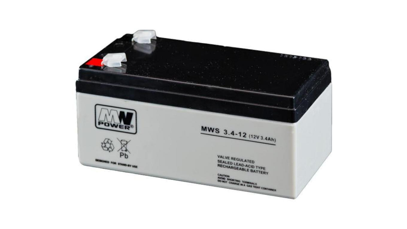 MWS 3.4-12 Akumulator AGM 12V 3,4Ah MW Power