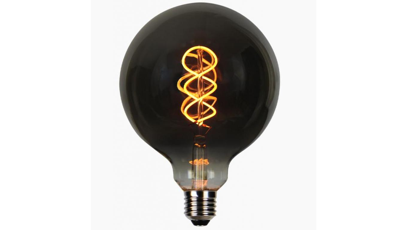 LED line PRIME żarówka LED E27 4W 1800K bardzo ciepła 150lm 220-240V FILAMENT G125 KULA RETRO EDISON VINTAGE GRAFIT ŚCIEMNIALNA