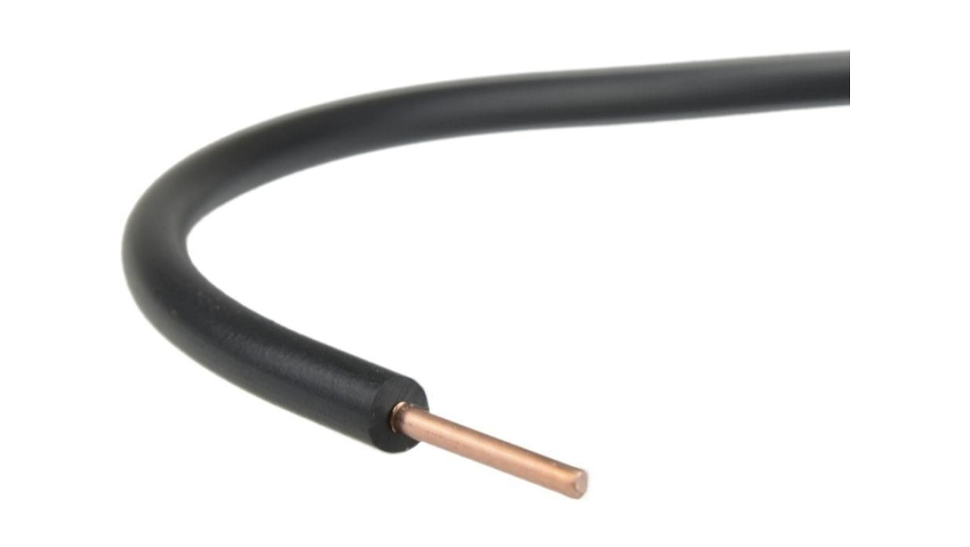 Przewód instalacyjny H07V-U / DY 1,5 750V czarny drut Elektrokabel /100m/