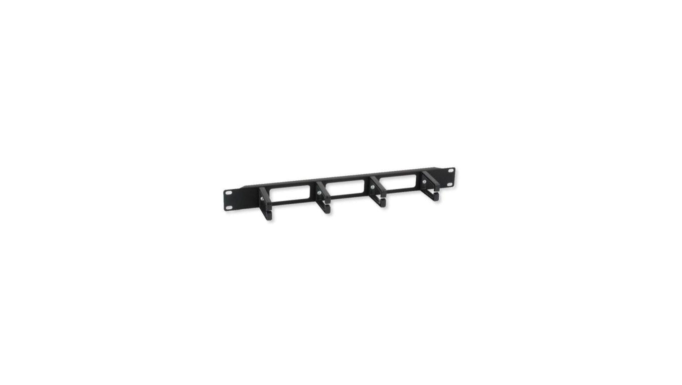 Organizer kabli 1U do szaf rack 19, 4x67mm, czarny