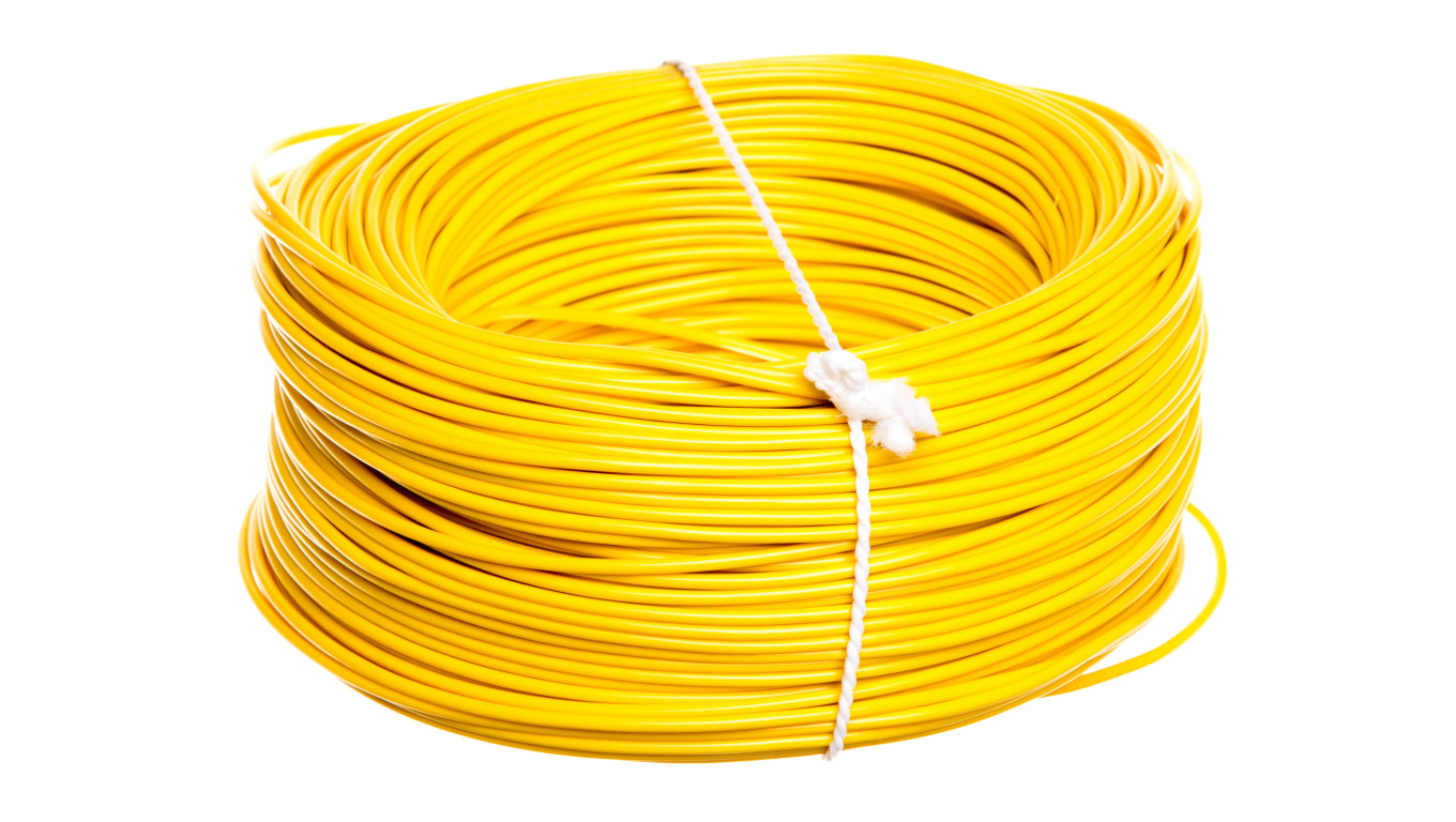 Przewód instalacyjny H05V-K (LgY) 1 żółty /100m/