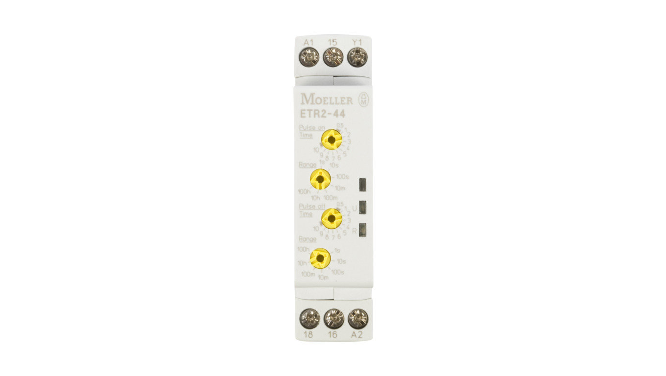 Przekaźnik czasowy 1P 3A 0,05sek-100h 24-240V AC/DC migotanie, 2 czasy ,(ZAŁ-/WYŁ-czas zmienny) ETR2-44 262730