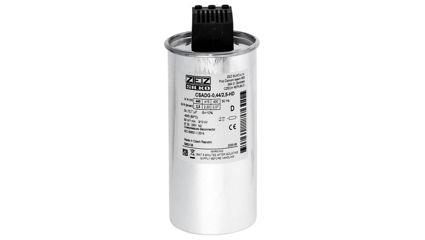 Kondensator 2,5kvar 440V Cn=3x13,70µF In=3x3,28A