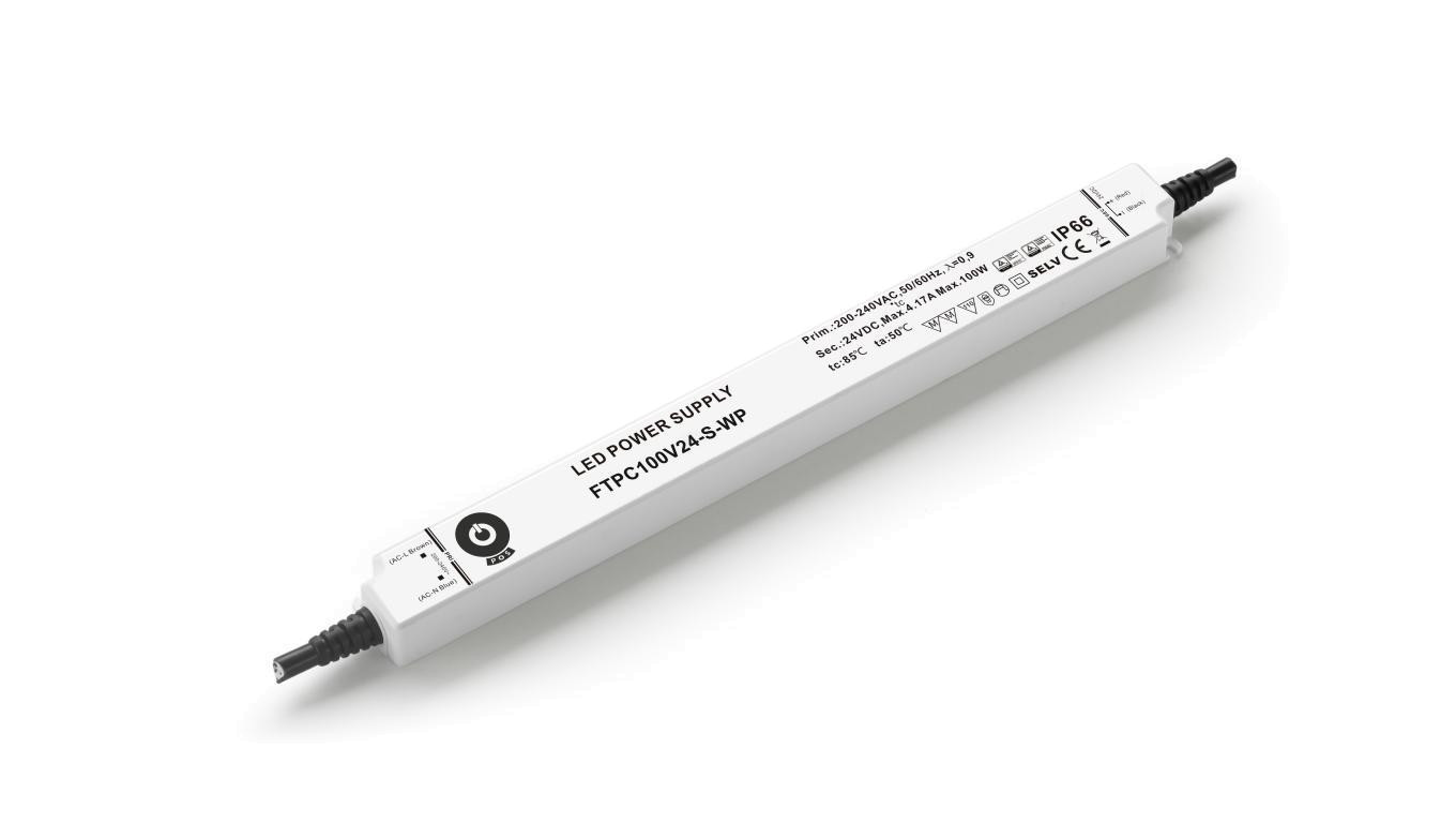 Zasilacz LED 24V 4,1A 100W IP66 SLIM Meblowy FTPC100V24-S-WP