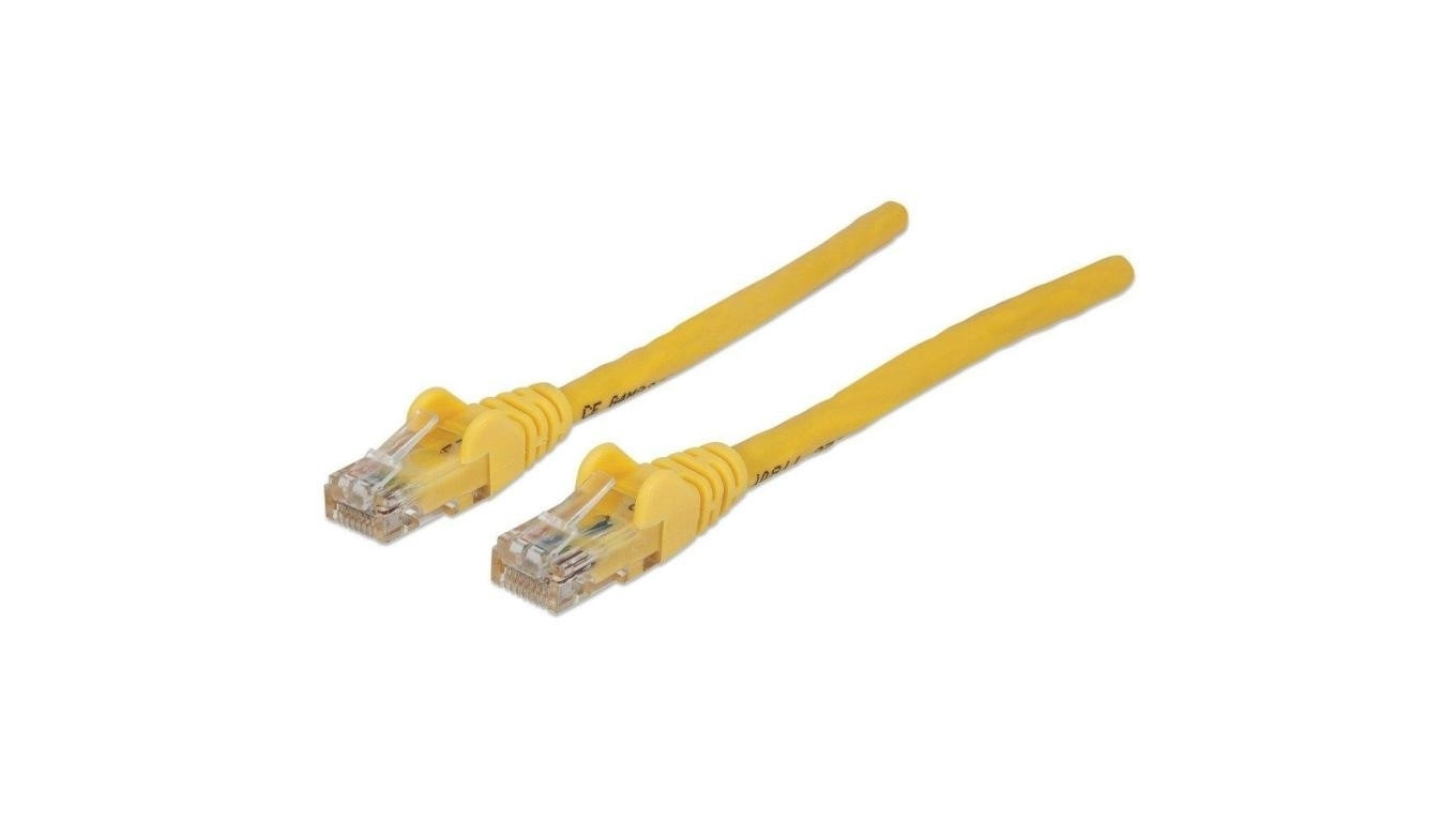 Patch Cord Cat5E UTP 0,5M Żółty 100 Miedź 325165