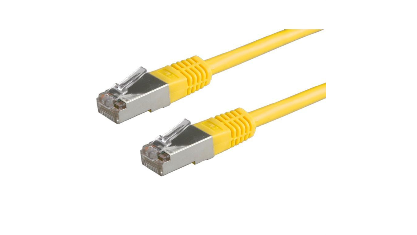 VALUE Kabel krosowy kat. 6 (klasa E) S/FTP (PiMF), żółty, 1 m