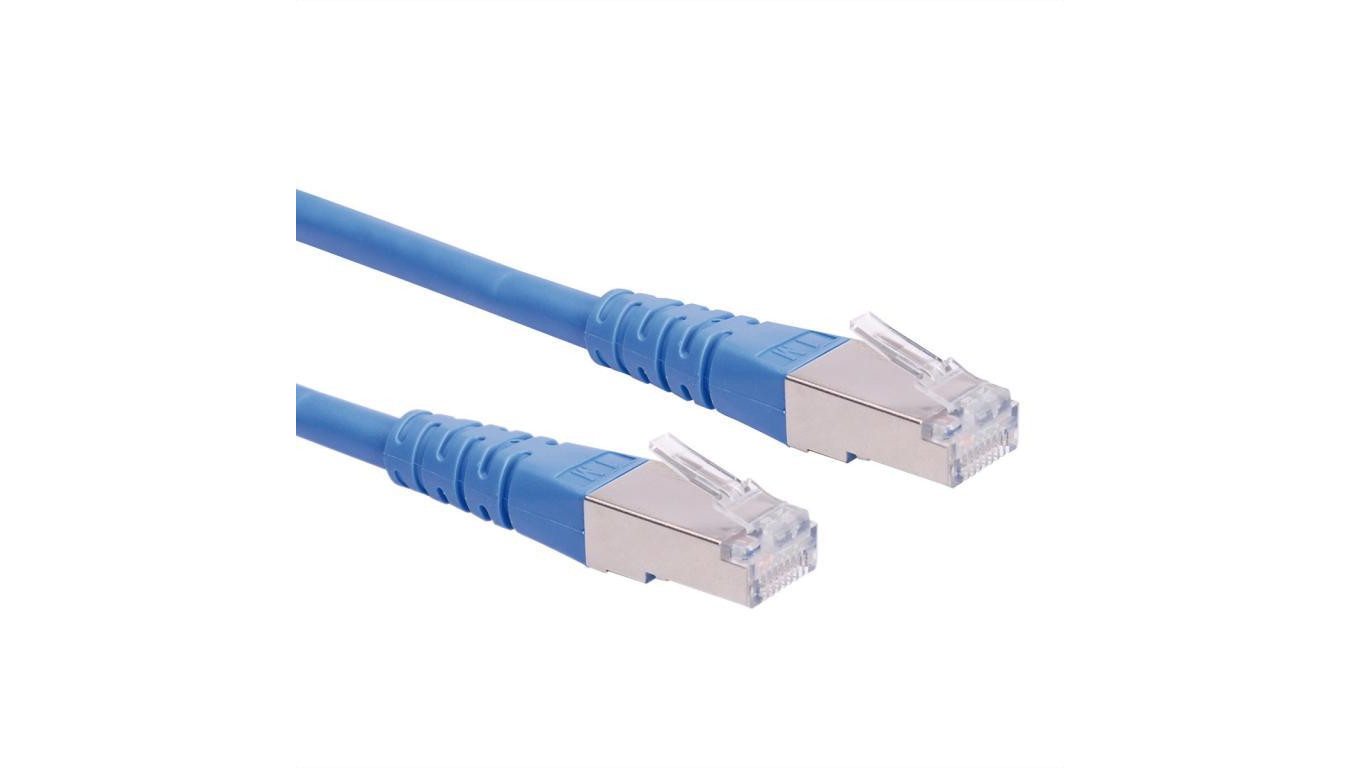 Kabel krosowy ROLINE Cat.6 (klasa E) S/FTP (PiMF), niebieski, 1 m