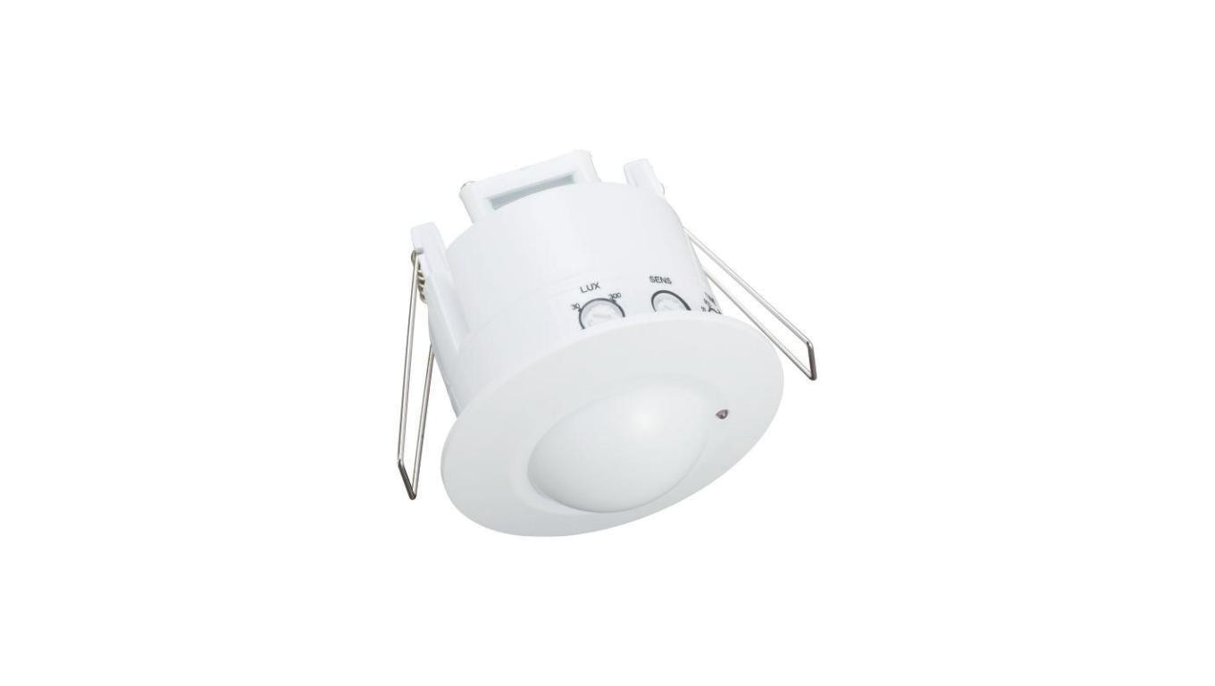 Mikrofalowy czujnik ruchu podtynkowy IP20 360 st. 600W zasięg 8m biały CM-3B