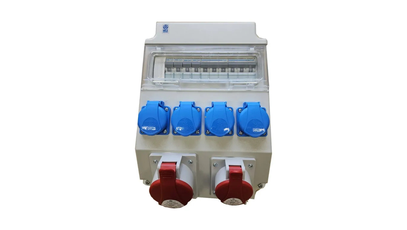 Rozdzielnica elektryczna CEE 32A 16A 4x 230V z bezpiecznikami HAGER 97H-1
