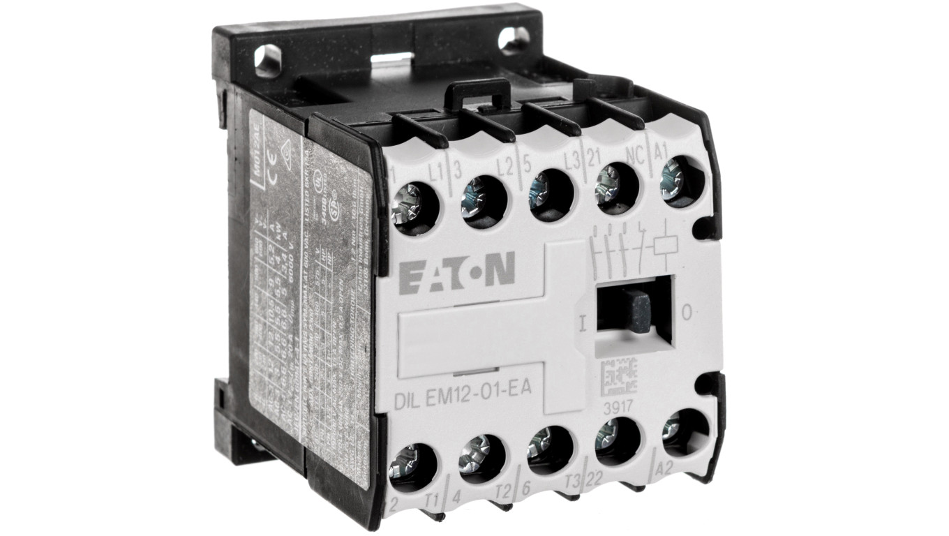Stycznik mocy 12A 3P 230V AC 0Z 1R DILEM12-01-EA(230V50HZ,240V60HZ) 189989
