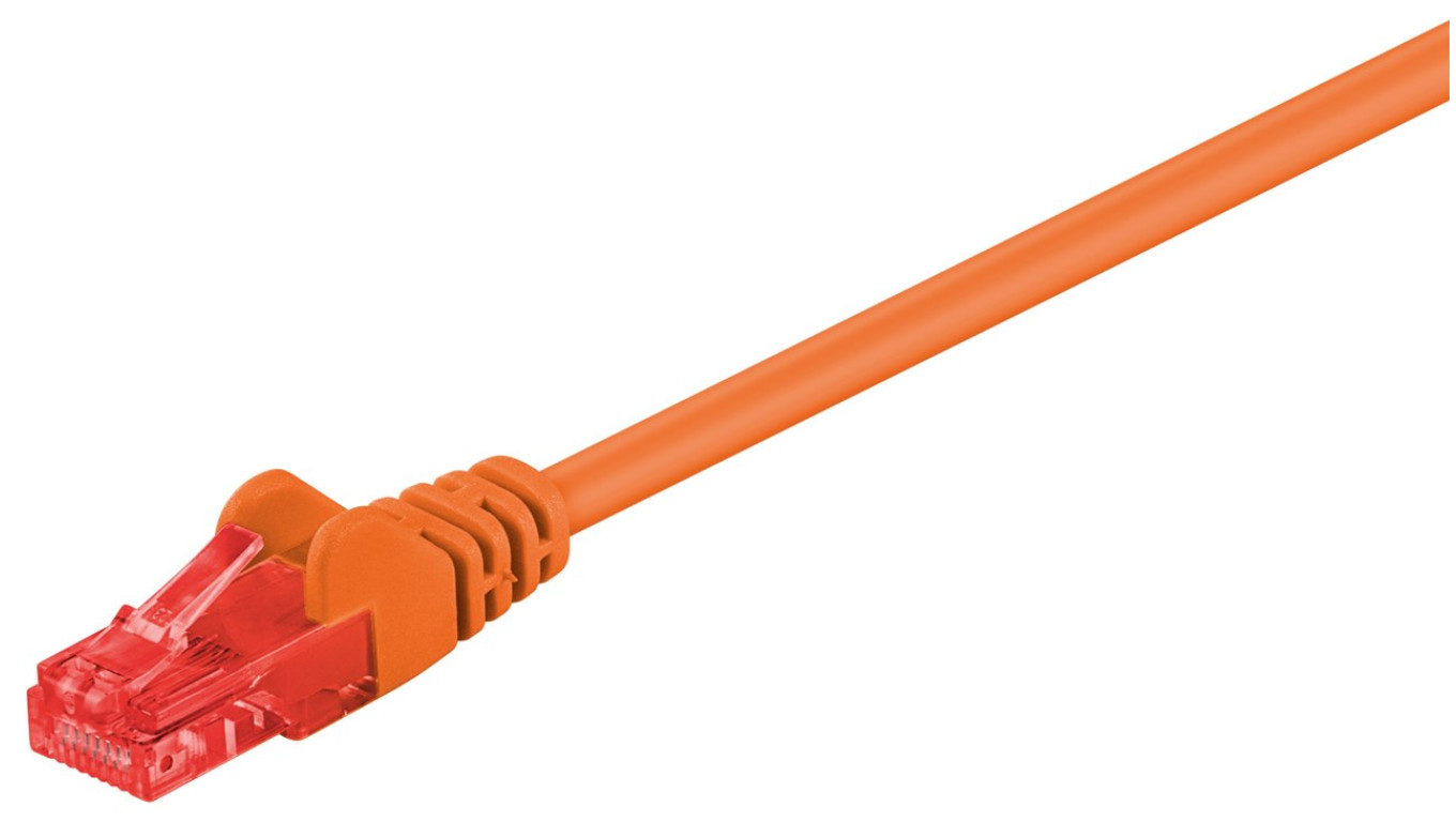 CAT 6Kabel łączący, U/UTP, Pomarańczowy - Długość kabla 1.5 m