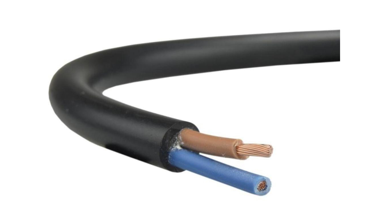 Przewód prądowy H03VV-F / OMY 300V 2x1 czarny linka Elektrokabel /100m/