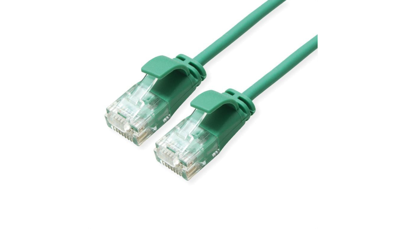 ROLINE UTP Data Center Patchkabel Cat.6A (Class EA), LSOH, extra dun, groen, 5 m