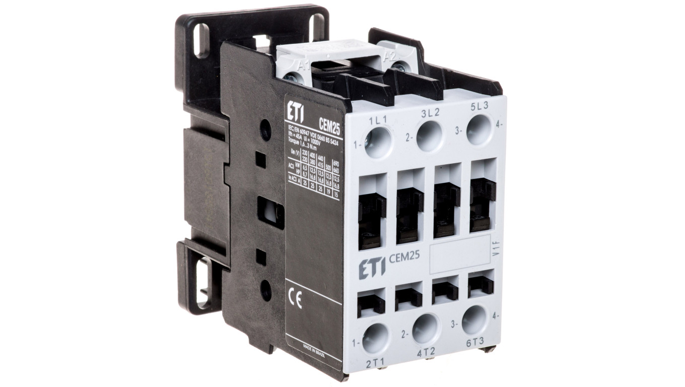 Stycznik mocy 25A 3P 230V AC 1Z 0R CEM25.10-230V-50/60Hz 004645123