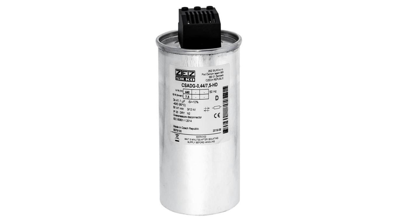 Kondensator 7,5kvar 440V Cn=3x41,10µF In=3x9,85A