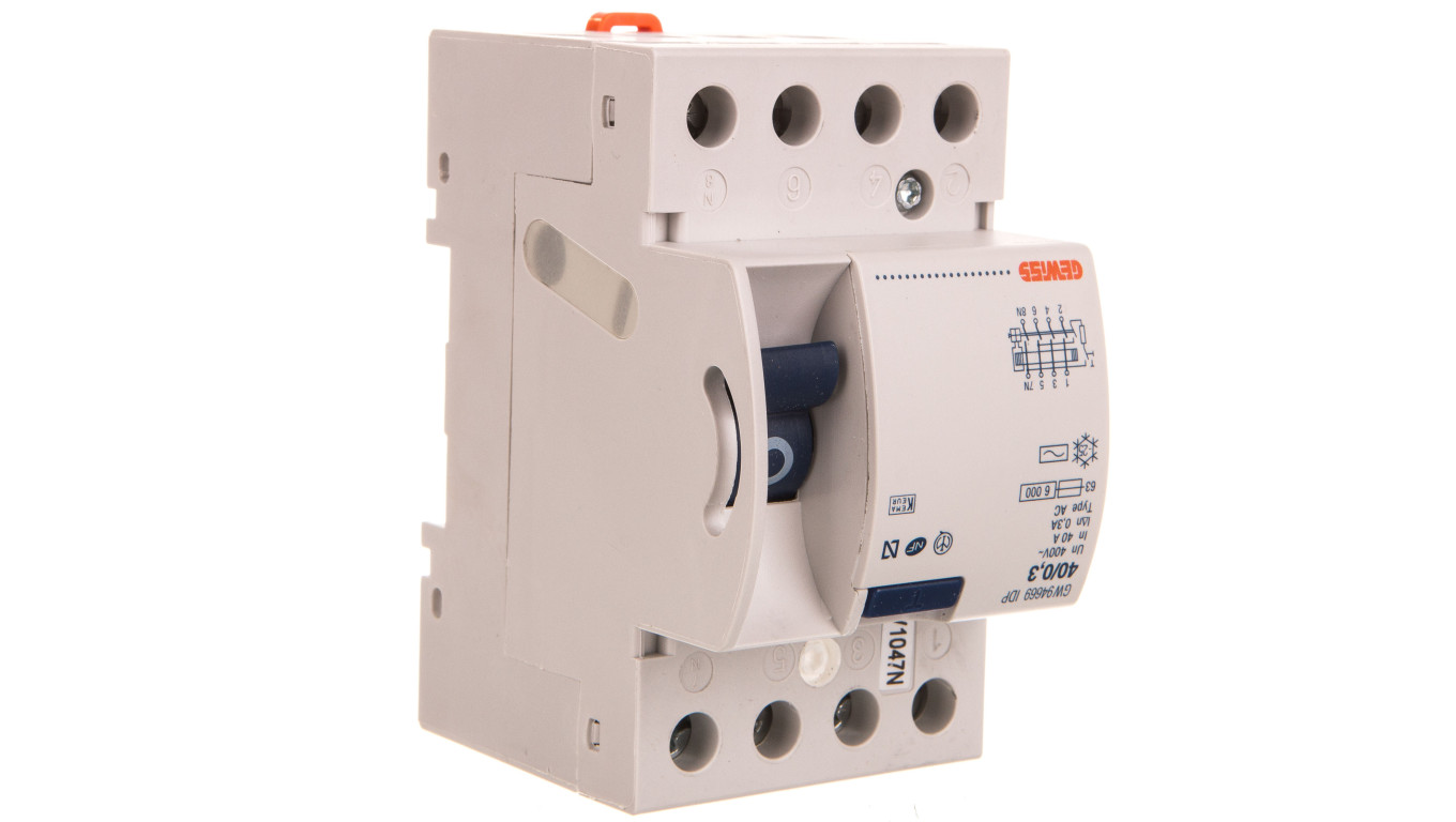 Wyłącznik różnicowoprądowy 3P 40A 0,3A typ AC SD GW94669