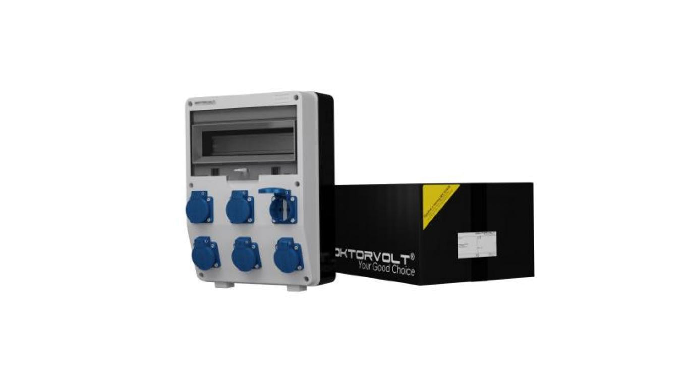 Rozdzielnica budowlana TD 6x230V Schuko gniazda Mennekes Doktorvolt 0564