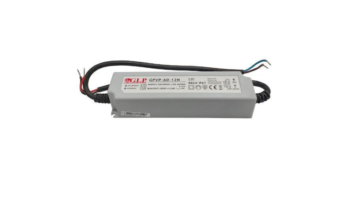 Zasilacz GPVP 60W 12V DC ip67 gpvp-60-12 5A z filtrem pfc glp do led