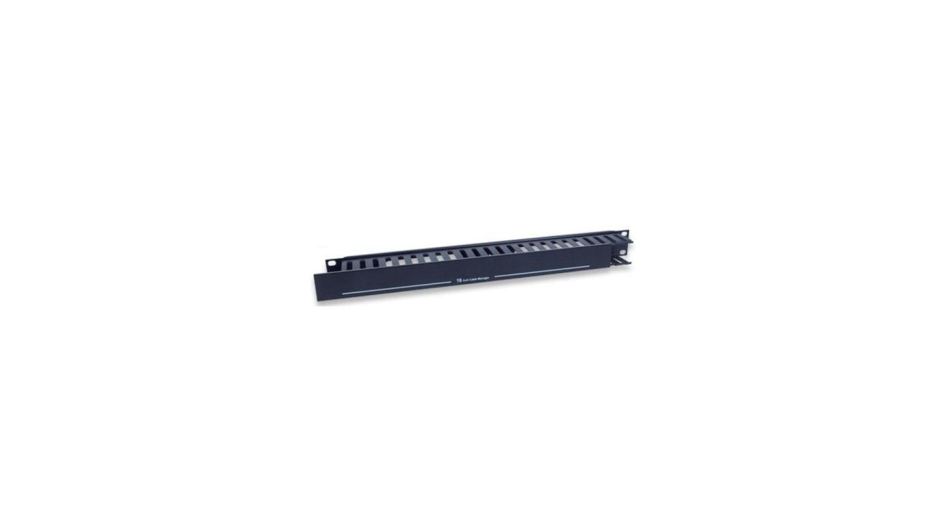 Organizer kabli 1U do szaf rack 19 z pokrywą, czarny