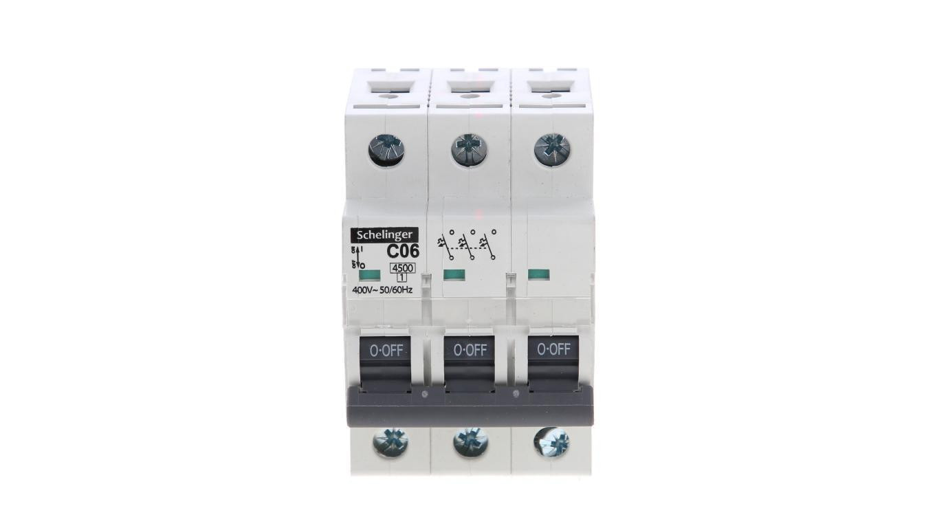 WYŁĄCZNIK NADPRĄDOWY 4,5KA 3P C 06A SCHELINGER A02-G7-3P-C06