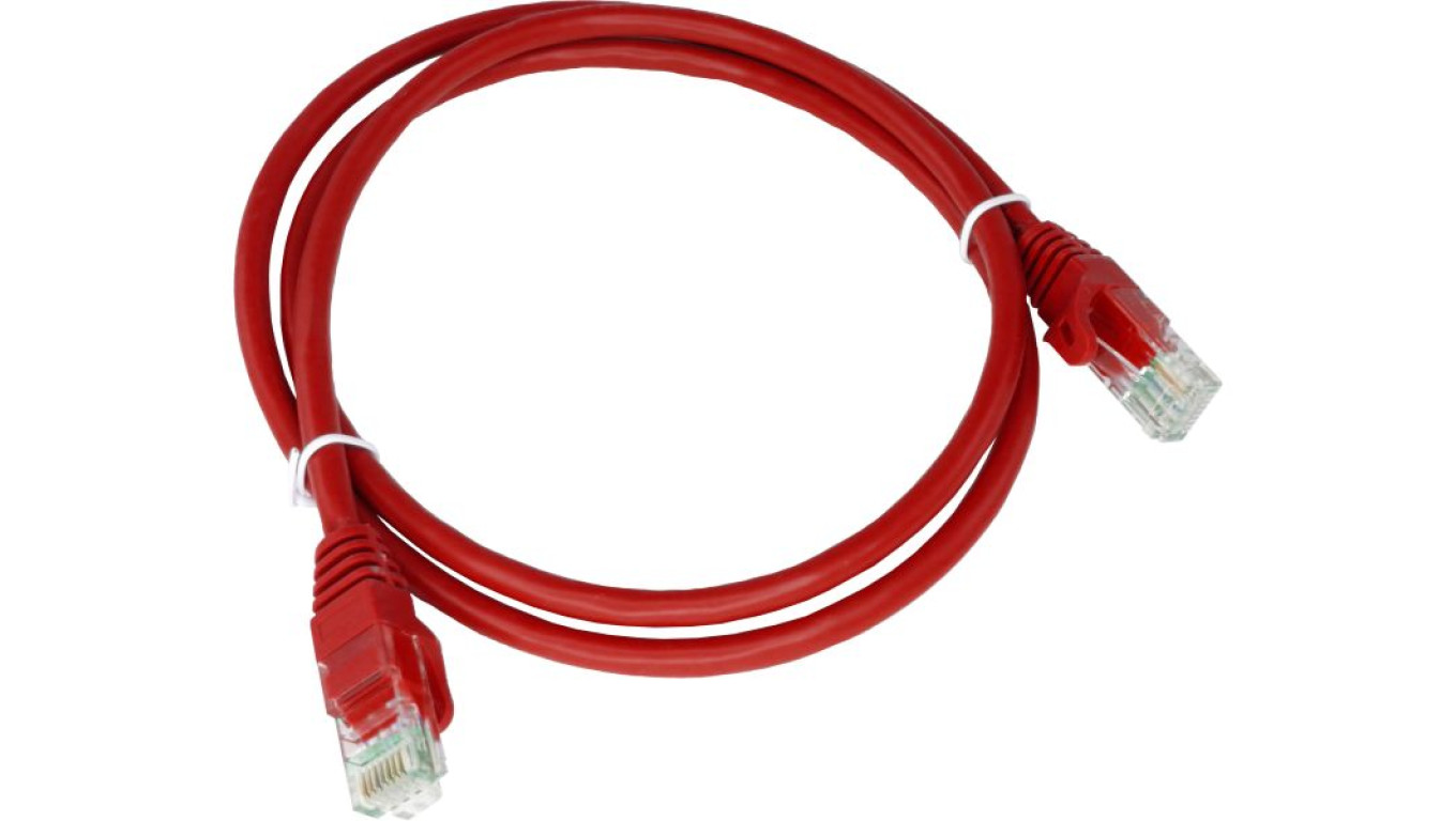 Patch-cord U/UTP kat.6A LSOH 0.5m czerwony KKU6ACZE0.5