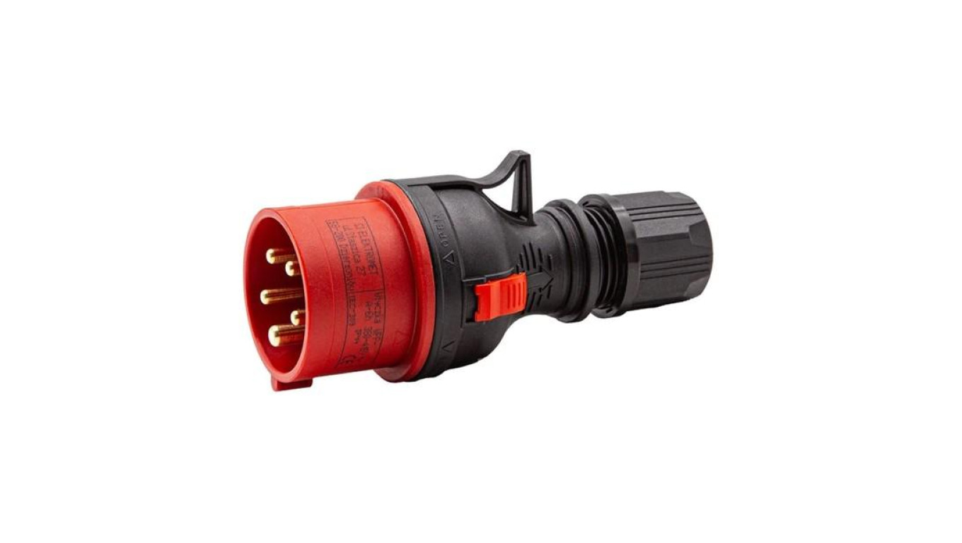 Wtyczka przenośna prosta WPP 16/5 TYP B BLACK 922082