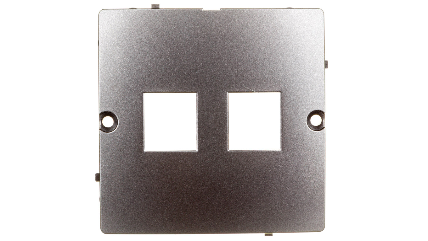 Simon Basic Pokrywa gniazda teleinformatycznego 2xRJ Keystone płaska stal inox BMGK1P/21