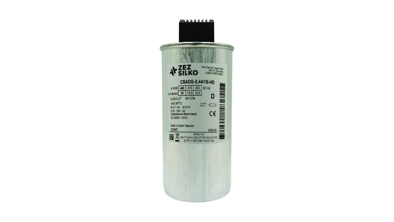Kondensator 15kvar 440V Cn=3x82,21µF In=3x19,71A