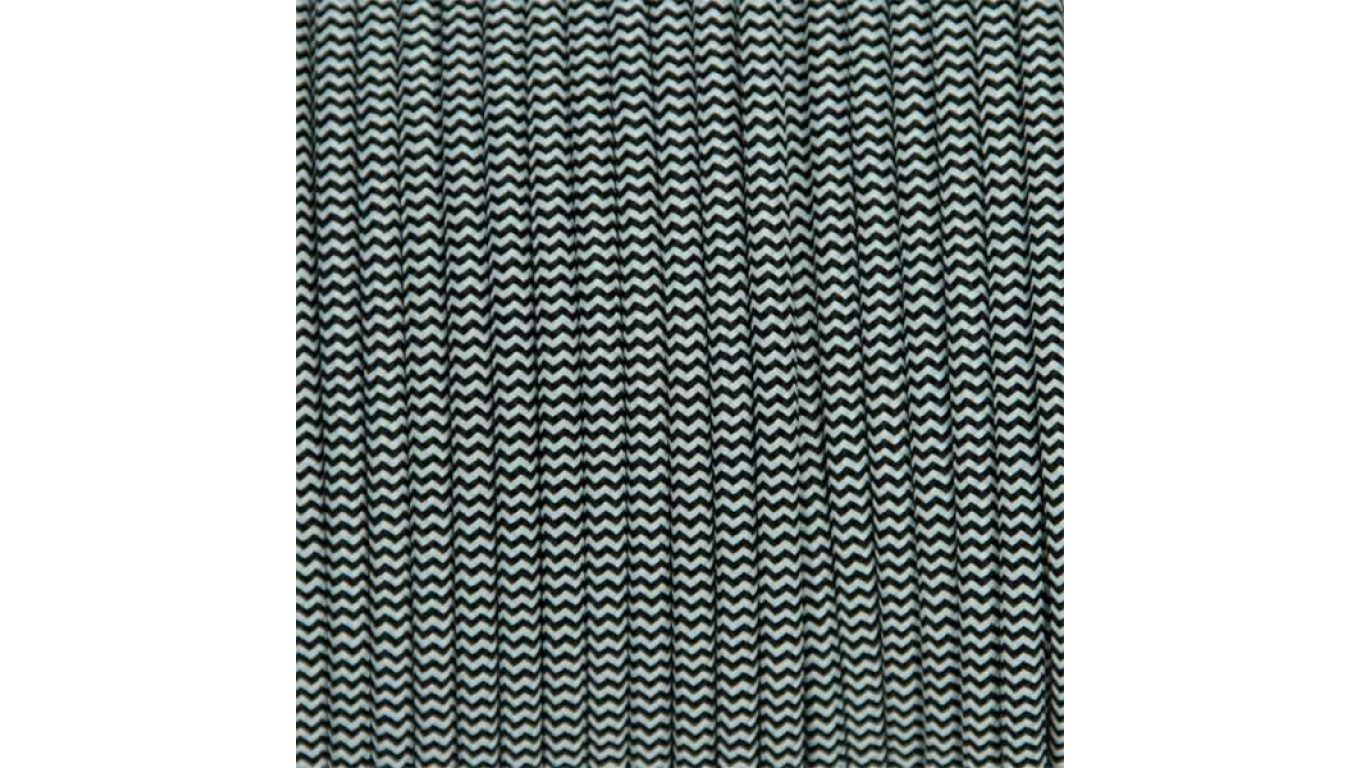 Kabel 2 żyłowy czarno-bialy 2x0,75mm2 1m w oplocie