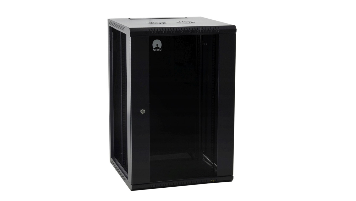 Szafa wisząca RACK 19 cali 22U 450mm czarna NEKU TS BOX
