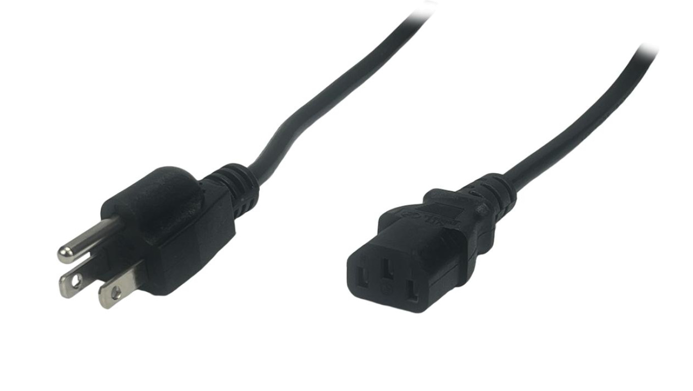 Przewód zasilający USA AC-US IEC C7 10A - POSAC-C7-10A/US30 czarny 3m
