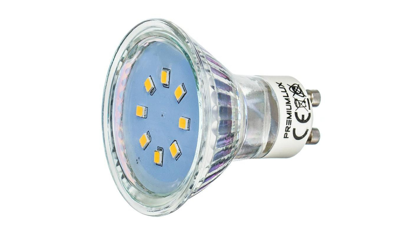 Żarówka Gu10 8 led smd 2835 1W czerwona
