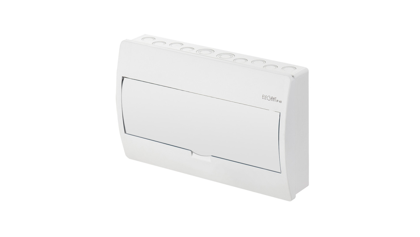 Rozdzielnica modułowa Elegant 1x12 natynkowa IP40 N+PE drzwi białe 2423-00