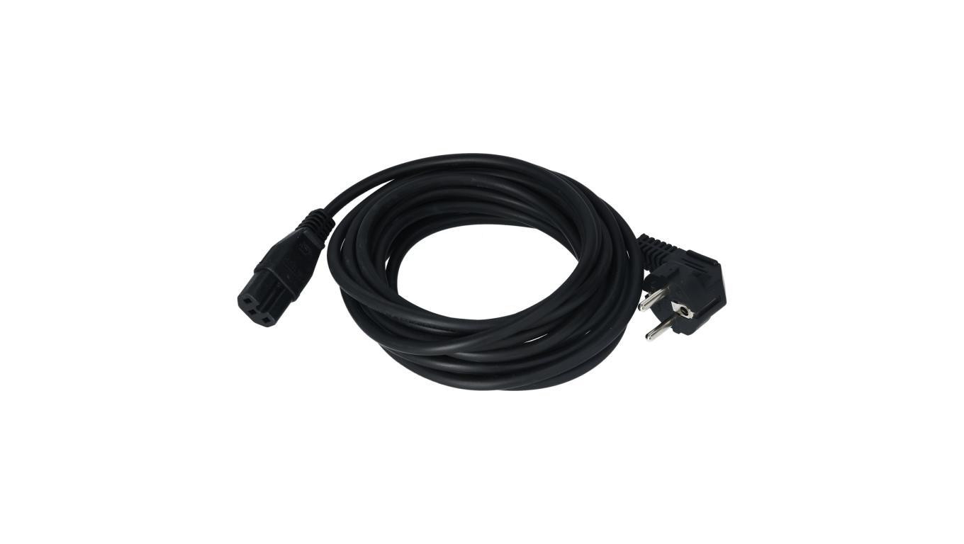 Kabel zasilający OMY do serwera z wtyczką IEC C15 10A czarny 5m
