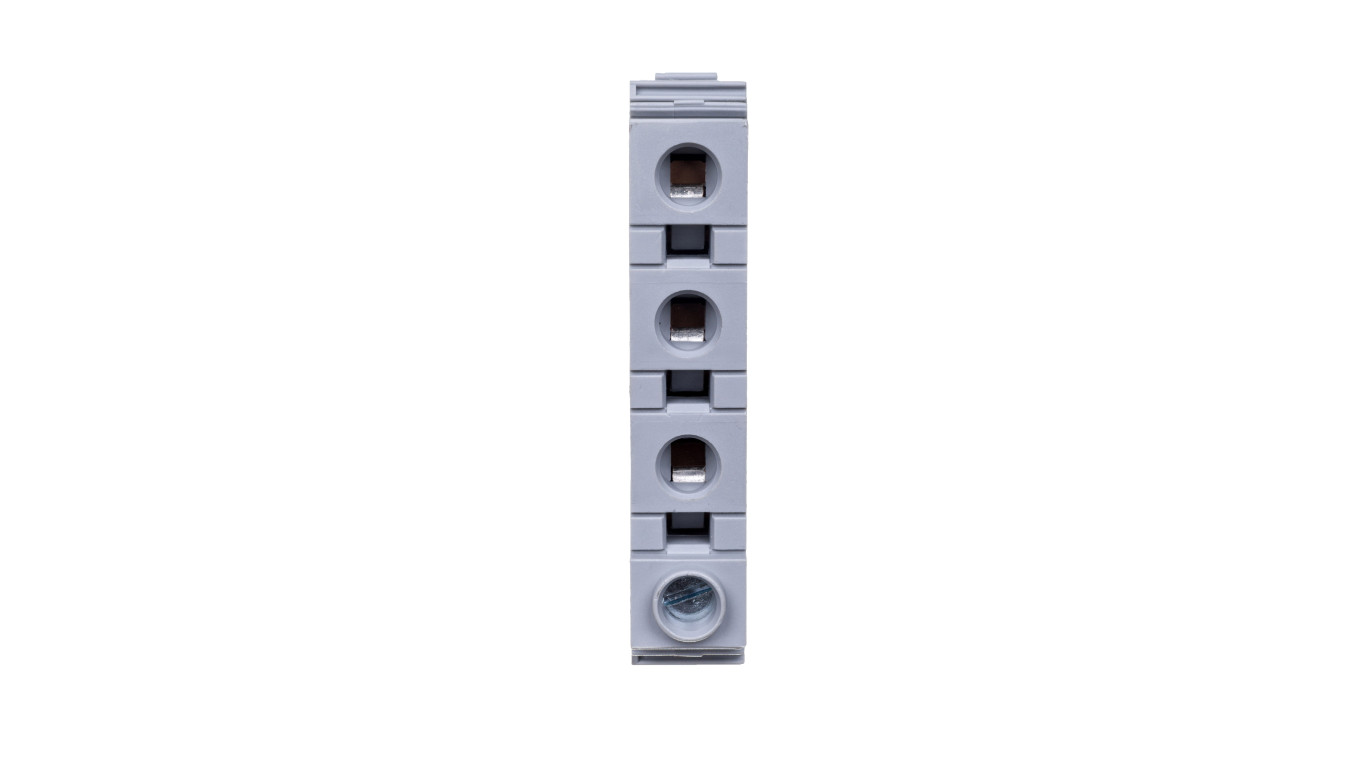Złączka rozgałęźna 1x 35mm2 zacisk gwintowany 3x 10mm2 zacisk sprężynowy szara 284-621