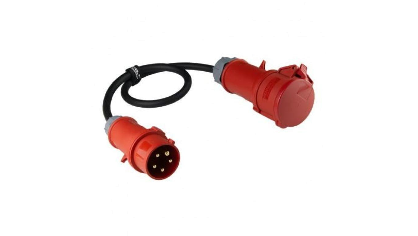 Adapter siłowy 1m z wtyczki 16A 5p 400V na gniazdo 32A 5P 400V 2551