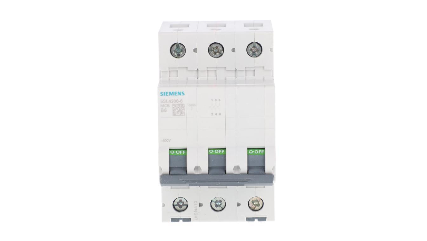Wyłącznik nadprądowy 3P B 6A 10kA AC 5SL4306-6