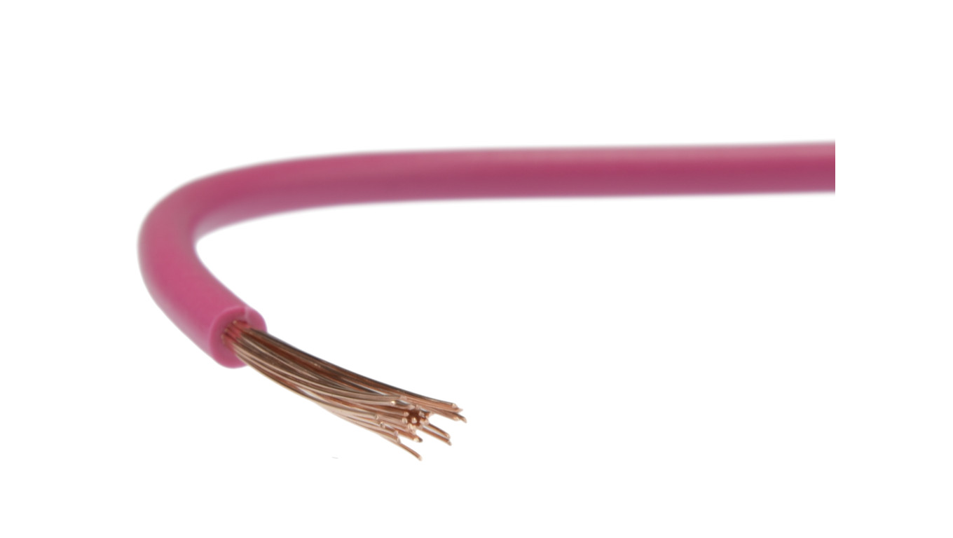 Przewód instalacyjny H05V-K / LgY 0,75 500V różowy linka giętka Elektrokabel /100m/