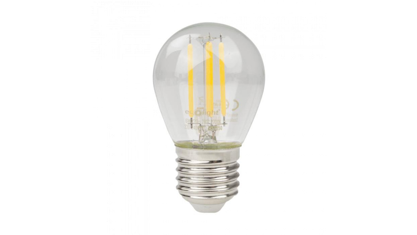 Żarówka LED GOLF BALL FILAMENT G45 6W E27 2700K 720lm