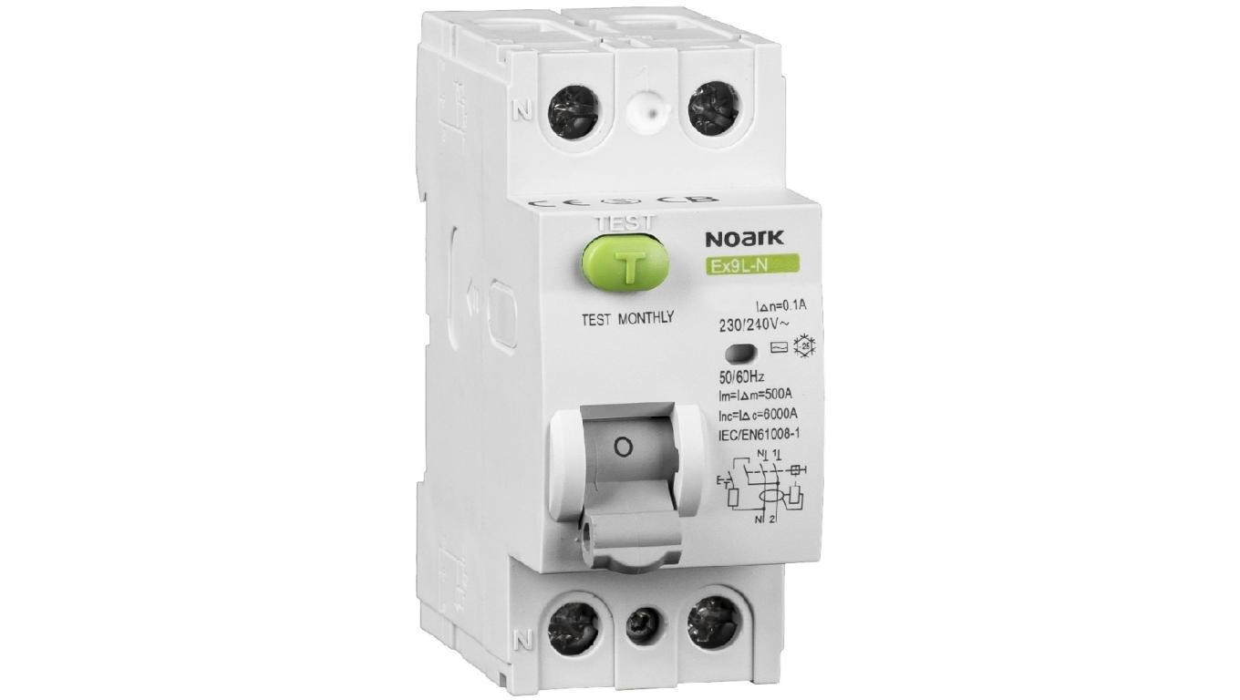 Wyłącznik różnicowoprądowy RCD 1-fazowy 40A 300mA typ A 2-biegunowy 2P (230V AC) 2-modułowy NOARK