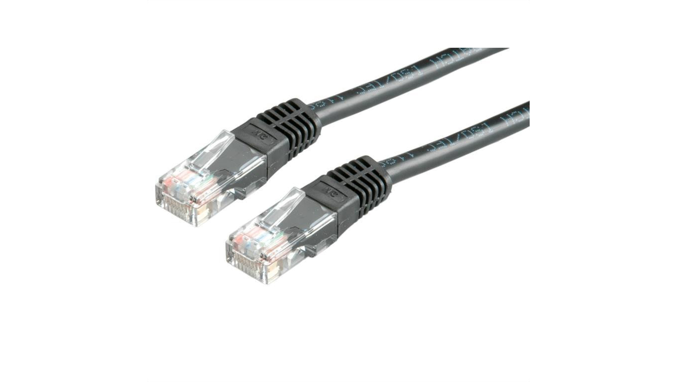 VALUE Kabel krosowy Cat.6 UTP (klasa E), czarny, 2 m