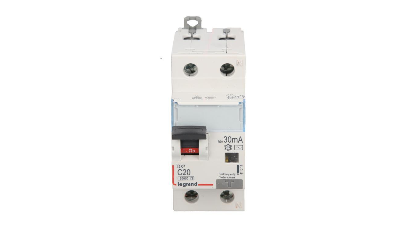 Wyłącznik różnicowo-nadprądowy 2P 20A C 0,03A typ AC P312 DX3 411014